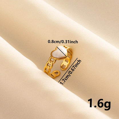 Anillos Dorados con Detalles Nacarados
