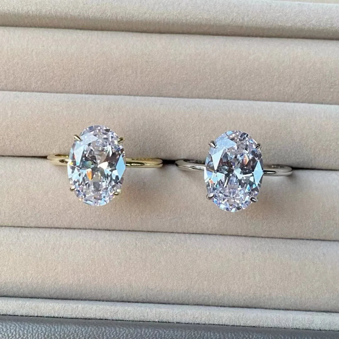 Anillo Oval Brillante