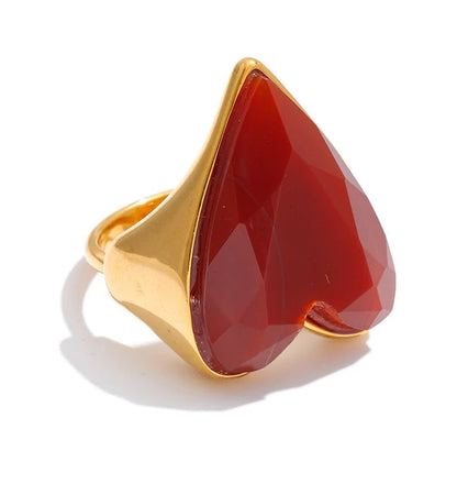 Anillo Corazón Rubí