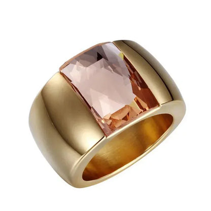 Anillo Luxe con Piedra Cristalina