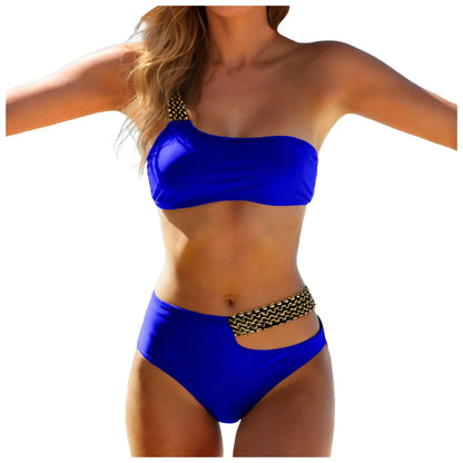 Bikini Mujer de Cintura Alta Push Up Sexy de Dos Piezas