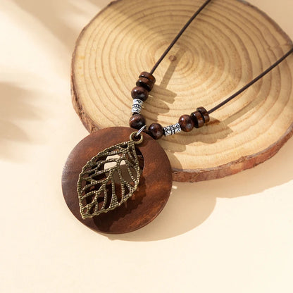 Collar Boho Madera Vintage