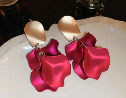 Pendientes Flor Satinada Elegance