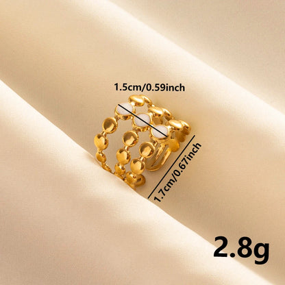 Anillos Dorados con Detalles Nacarados