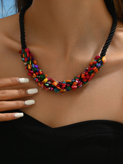 Collar Boho Brillo Artesanal