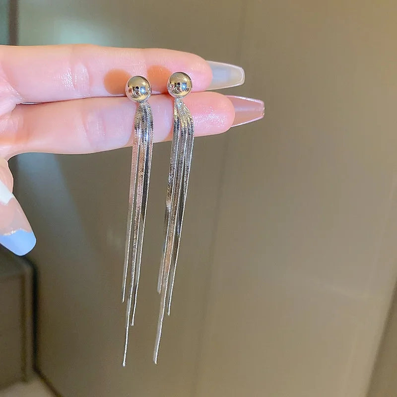 Pendientes Largos de Cadenas Elegance