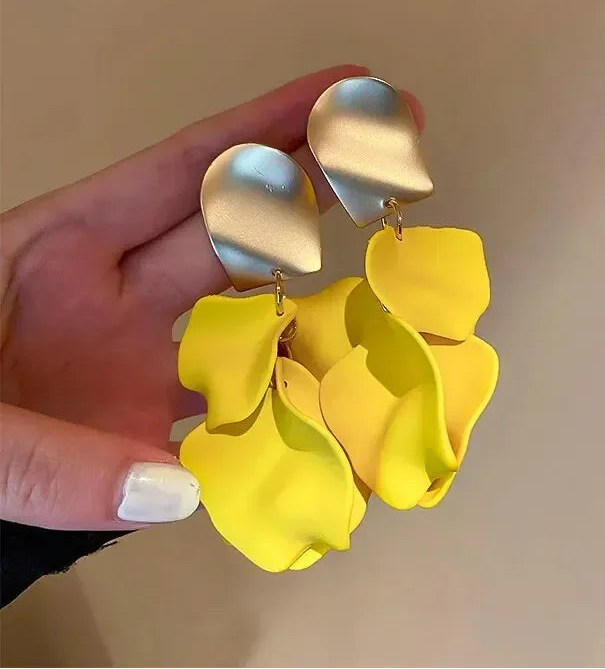 Pendientes Flor Satinada Elegance