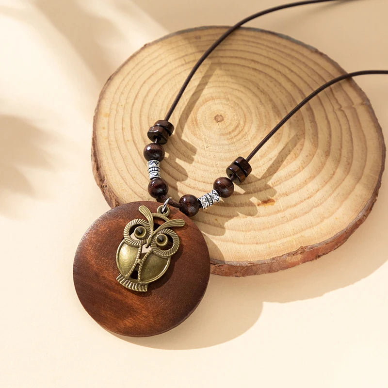 Collar Boho Madera Vintage