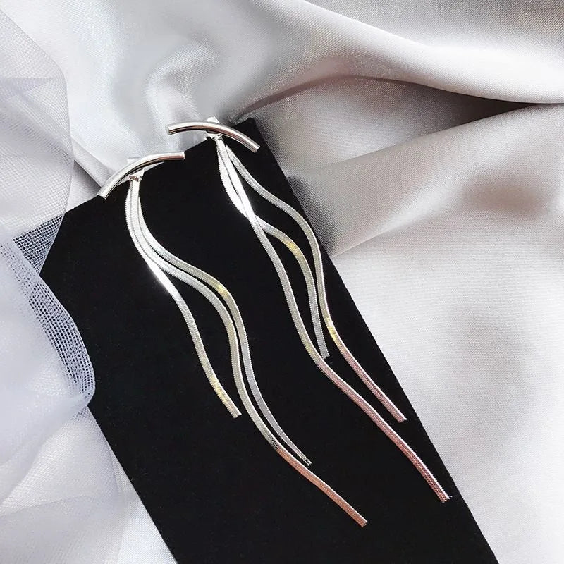 Pendientes Largos de Cadenas Elegance