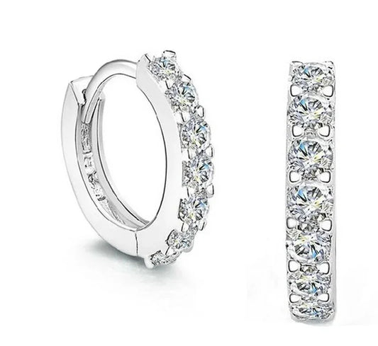 Pendientes Aro Brillante Crystal