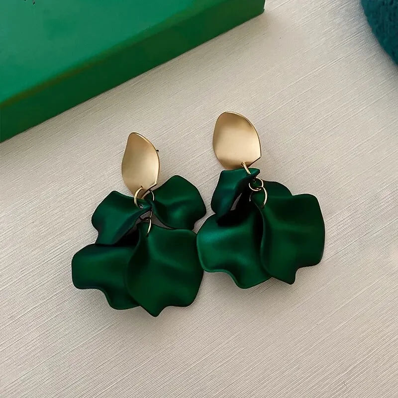 Pendientes Flor Satinada Elegance