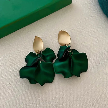 Pendientes Flor Satinada Elegance