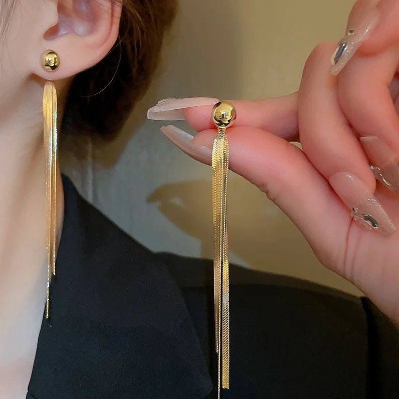 Pendientes Largos de Cadenas Elegance