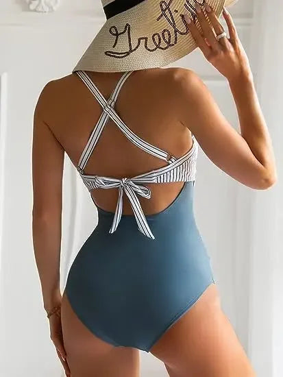 Bañador Moldeador Elegante con Escote Cruzado