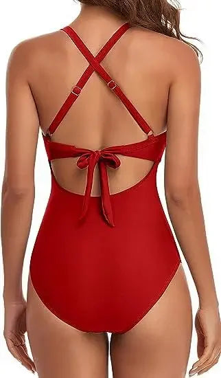 Bañador Moldeador Elegante con Escote Cruzado