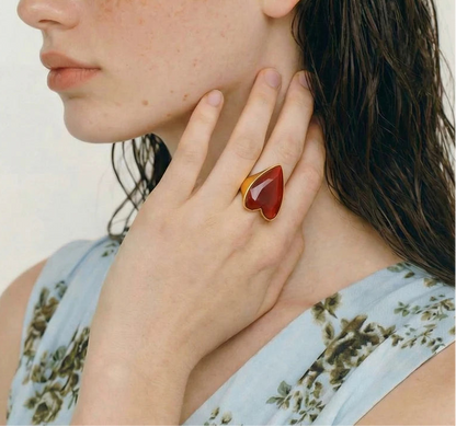 Anillo Corazón Rubí
