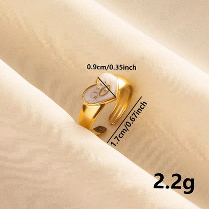 Anillos Dorados con Detalles Nacarados
