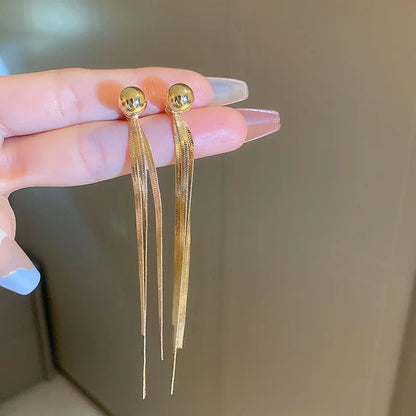 Pendientes Largos de Cadenas Elegance