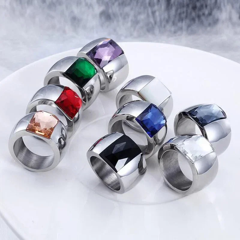 Anillo Luxe con Piedra Cristalina
