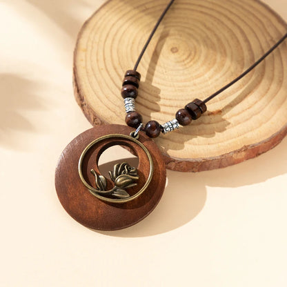 Collar Boho Madera Vintage