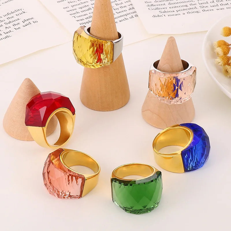Anillos Cristal Color